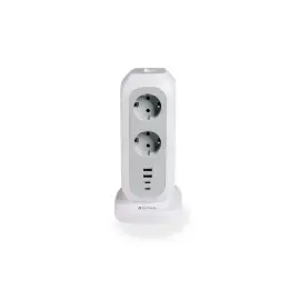 Multiprise WATTBALL compacte et mobile- Coloris : Blanc/gris 