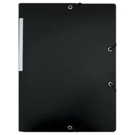 Chemise 3 rabats &agrave; &eacute;lastiques en polypropyl&egrave;ne - noir - ACCESS 