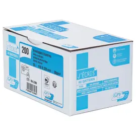 200 Enveloppes DL blanches - 110 x 220 mm - GPV EVERY DAY 