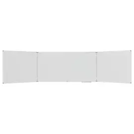 Tableau blanc triptyque UNITE PLUS - Surface &eacute;maill&eacute;e - 100 x 200 cm - Legamaster 