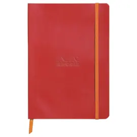 Carnet broch&eacute; Rhodiarama A5 - 140 pages - couverture souple - rouge - RHODIA 