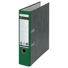 Classeurs &agrave; levier carton marbr&eacute; - Dos 8 cm  - vert - LEITZ 
