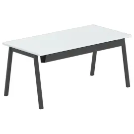 Bureau rectangulaire 160x80 Gris / pi&eacute;t. Anthracite BANGKOK 