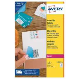 &Eacute;tiquettes de masquage laser AVERY 45,7 x 21,2 mm 25 f x 48 &eacute;tiquettes 