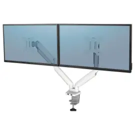 Bras porte-&eacute;crans double Platinum Series - Blanc - FELLOWES 