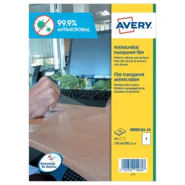 Films adh&eacute;sifs amovibles antimicrobiens AVERY 199,6 x 289,1 mm 
