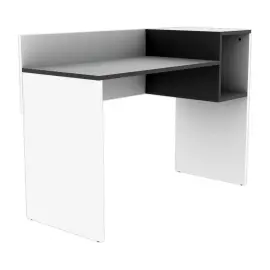 Bureau adapt&eacute; pour le t&eacute;l&eacute;travail en m&eacute;lamin&eacute; avec niche - L 121 cm 