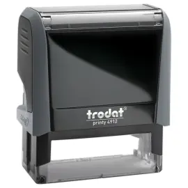 Timbre personnalisable Printy 4912 - Bo&icirc;tier gris - Encre noire - 47 x 18 mm - TRODAT 