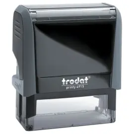 Timbre personnalisable Printy 4915 - Bo&icirc;tier gris - Encre noire - 70x 25 mm - TRODAT 