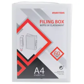 Bo&icirc;te valisette personnalisable  en polypropyl&egrave;ne A4 - Dos 6 cm 