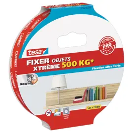 Ruban Fixer Objets Double face xTREME 500 kg  5 m x 19 mm 
