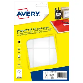 Etui de 96 &eacute;tiquettes autocollantes 80x45 mm 