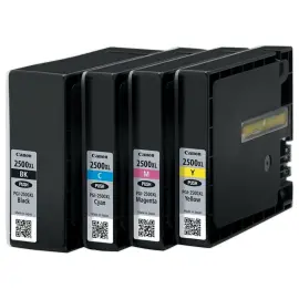 4 Pack cartouches CANON PGI-2500XL noireet couleurs 