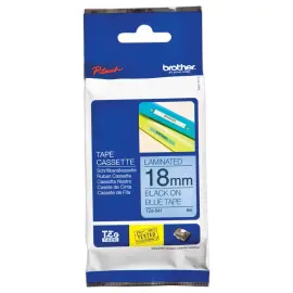 Ruban pour titreuse BROTHER TZE 541 18mm bleu impression noir 