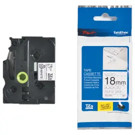 Ruban pour titreuse BROTHER TZE SE4 18mm s&eacute;curitaire 