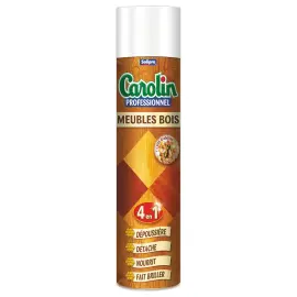 A&eacute;rosol nettoyant et d&eacute;poussi&eacute;rant bois - 750 ml - CAROLIN 