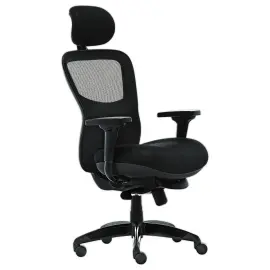Si&egrave;ge de bureau synchrone ATHOS 01 - Noir et dos r&eacute;sille - Mont&eacute; 