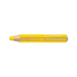 Crayon en bois gros module WOODY - mine 10mm - multi surfaces - jaune 
