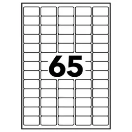 25 Planches d'&eacute;tiquettes laser 38,1x21,2 mm soit 1625 &eacute;tiq/bo&icirc;te 
