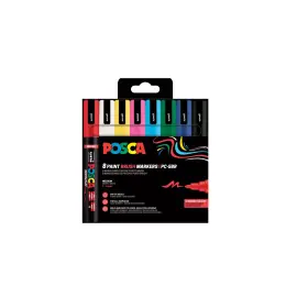 8 Marqueur peinture &agrave; base d'eau PROKEY pointe pinceau coloris assortis 