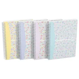 Cahier spirale Flowers - A5 - Lign&eacute; 7mm - 120 pages - Oxford 