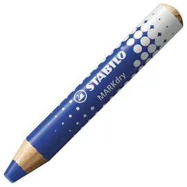 Crayon effa&ccedil;able &agrave; sec MARKdry - Bleu - STABILO 