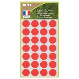 168 pastilles de signalisation rondes,&Oslash; 15 mm, rouge, 100% recycl&eacute; 