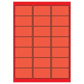 100 Planches d'&eacute;tiquettes L63,5xH38,1 mm 2100 &eacute;tiq/ bo&icirc;te, orange vif 