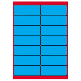 100 Planches d'&eacute;tiquettes L99xH38,1 mm 1400 &eacute;tiq/ bo&icirc;te, bleu vif 