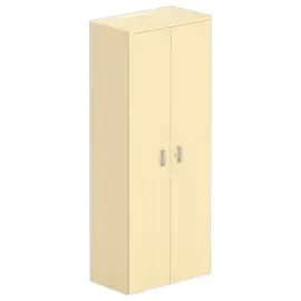 Armoire haute m&eacute;lamine 2 portes 197x80x42cm h&ecirc;tre 