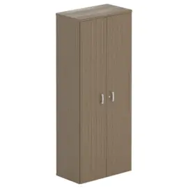 Armoire haute m&eacute;lamin&eacute; 2 portes 197x80x42 cm noyer 