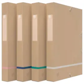 10 boites de classement Touareg carte recycl&eacute;e - dos 4 cm - OXFORD 
