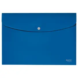 Pochette pression Leitz PP recycl&eacute; A4 bleu 