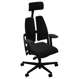 Si&egrave;ge DUO BACK ergonomique synchrone noir mont&eacute; 