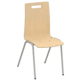 Chaise NINA - coque bois Blueprotech&reg; Classic C1 - aluminium &eacute;pox 