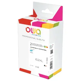 Pack de 2 cartouches remanufactur&eacute;es HP 62XL - Haute capacit&eacute; - OWA 