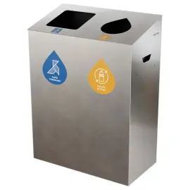 Poubelle double flux 60L 