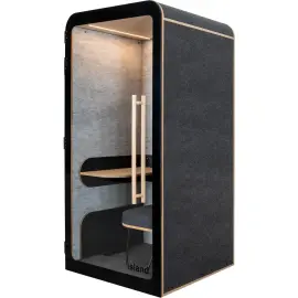 Cabine acoustique 1 place DESK banquette - anthracite 