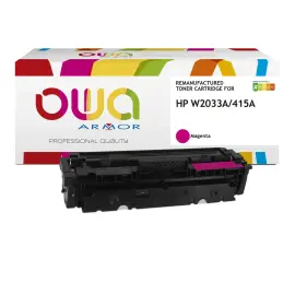 Toner &eacute;quivalent HP W2033A - Magenta - Owa 