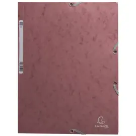 Chemises &eacute;lastiques 3 rabats Skandi - vieux rose - EXACOMPTA 