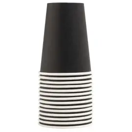 15 Gobelets en carton 20 cl Noir - Pro nappe 