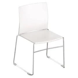 Chaise Point blanc chrome 