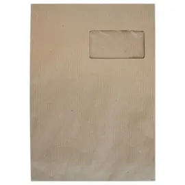 250 Pochettes kraft brun C4 229x324 mm fen50x100mm 80g ferm. silicon&eacute;e 