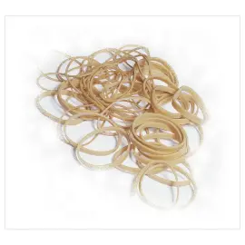 Sachet de bracelets caoutchouc &eacute;troitsSIGN 40 mm 1 kg coloris blond 