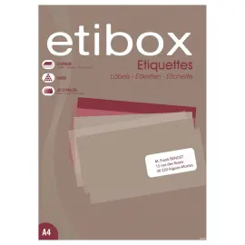 100 &Eacute;tiquettes ETIBOX MU coins arrondis 64X33.9 mm 2400 &eacute;tiq/bo&icirc;t 