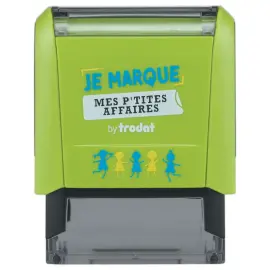 Tampon Je marque mes p'tites affaires Typo TRODAT 