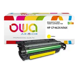 Toner &eacute;quivalent HP CF462X 22K - Jaune - Owa 