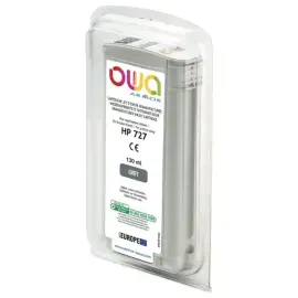 Cartouche B45551OW OWA pour traceurs comp HP 727  130 ml - Gris 