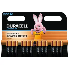 12 DURACELL OPTIMUM AAA x12 
