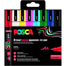 8 Pochette marqueurs peinture 5BR - Posca 
